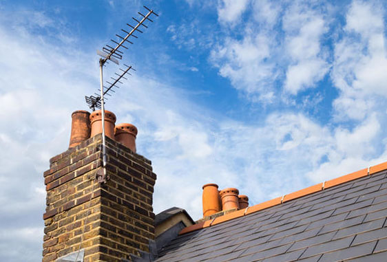 TV aerial on a roof